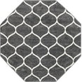 thumbnail image 3 of Unique Loom Trellis Frieze Collection Area Rug - Rounded (5' Octagon Dark Gray/Ivory), 3 of 7