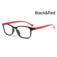 thumbnail image 1 of 1PC Kids Boy Girl Anti-blue Light Glasses Ultra Light Frame Protection Eyeglasses Student Computer Online Study Classes Eyewear 1-Black Red, 1 of 6