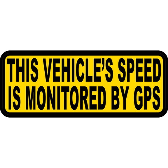 StickerTalk Speed Monitored By GPS Magnet, 10.5 inches x 4 inche