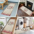 thumbnail image 5 of Runner Rug 2'x6', Pink Roses Washable Non-Slip Hallway Runner Rugs, Spring Horseshoes Floral Leaves Vintage Bedside Rugs Floor Mats Carpet Runners for Kitchen Bathroom Laundry Room, 5 of 8