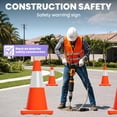 thumbnail image 3 of Pack of 20 18-inch traffic cones, heavy-duty traffic cones with reinforced bases, orange safety cones with reflective bands, suitable for parking lots, construction sites, and road safety, 3 of 15