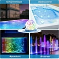 thumbnail image 4 of Jinsinto LED Pool Light Submersible Light, RGB Multicolor 16 LEDs, External Seal Ring, Suction Cup and Magnet, LED Pond Light for Party, 4 of 4