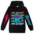 thumbnail image 2 of Mr Beast Lightning Cat Adolescents Enfants Imprimé Classique Chandail à Capuchon Décontracté Manches Longues Chandail à Capuchon Hauts pour Garçons Filles, 2 of 3