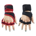 thumbnail image 5 of 1 Pair Hollow Cycling Gloves Easy Wear Polyester Half Finger Unisex Sport Gloves for Outdoor, 5 of 7