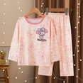 thumbnail image 3 of Pijama infantil de Anime Sanrios Kuromi Hello Kitty Melody Cinnamoroll Dibujos animados Kawaii Niño Niña Pantalones de manga larga Ropa de casa de verano, 3 of 5