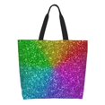 thumbnail image 1 of Disketp Colorful Glitter Bolsa Tote Estampada para Mujer, Bolso de Hombro y de Mano para Compras y Viajes, 1 of 8