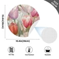 thumbnail image 2 of Ryvnso Colorful Tulip Round Plate Mats Dining Table Placemat Set of 4 for Holiday Decoration, 2 of 7