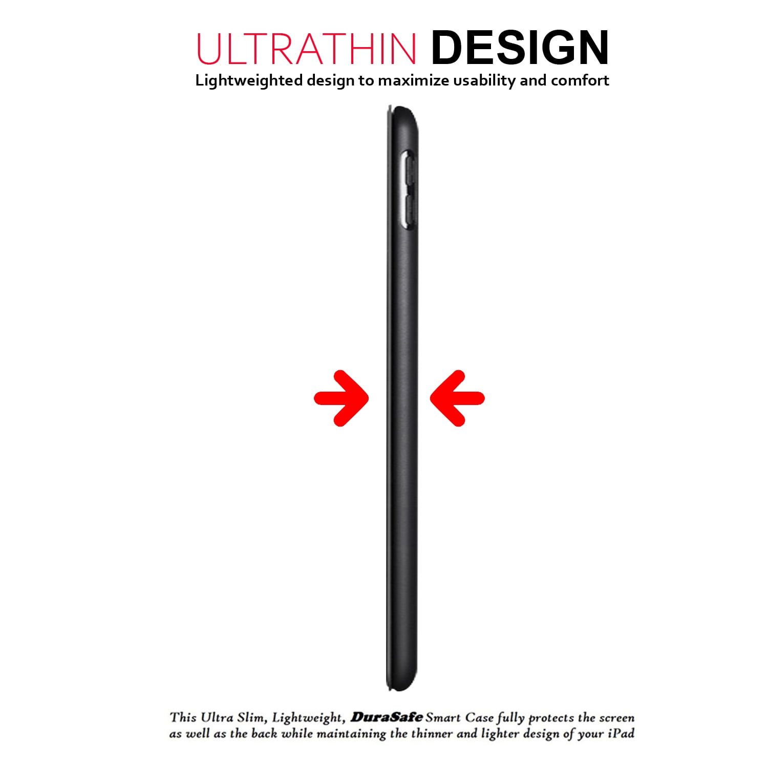 iPad 9th 2021 8th 2020 7th 2019 Gen [iPad 9 iPad 8 iPad 7 ] 10.2 Inch A2602 A2270 A2197 MK663LL/A MK673LL/A MYN62LL/A MW6Y2LL/A Protective Durable TPU Silicone Back Case Pencil Holder - Black
