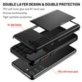 thumbnail image 2 of Dteck Case for Samsung Galaxy S21 6.2-inch,Shockproof Wallet Card Slot Holder Pocket Slide Slim Fit Dual Layer Soft TPU Hard PC Hybrid Protective Back Cover,Black, 2 of 6