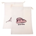 thumbnail image 3 of 2 Pcs Sacs à Pain en Lin Conteneurs à Pain Faits Maison Pochettes de Rangement Réutilisables, 3 of 5