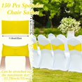 thumbnail image 2 of 150 Pcs Spandex Chair Sashes Bows Bands Chair Covers Decorations Elastic Ribbon Seat Ties for Wedding Birthday Party Banquet Hotel Events Ceremony(Yellow), 2 of 14