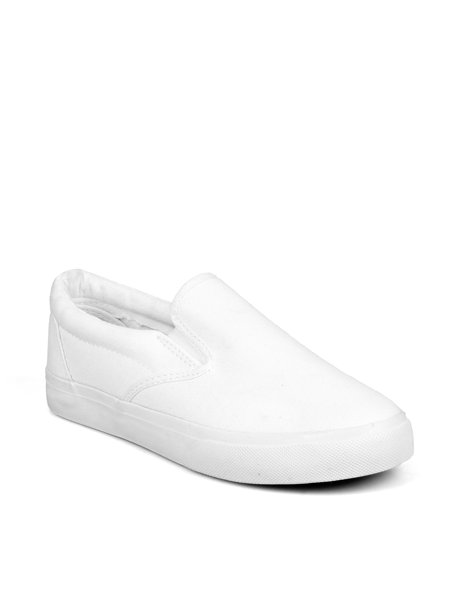 Slip On Women's Canvas Sneakers in White - Walmart.com