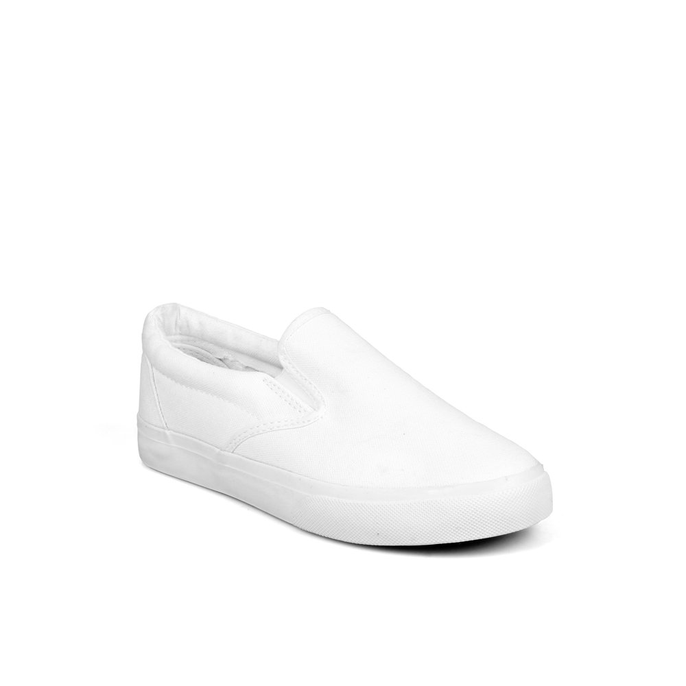 womens white canvas slip on