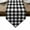 Black, variant on Black Blue Plaid Table Runner Linen Burlap Table Runner 36 Inches Small Country Buffalo Checked Gingham Dresser Scarves for Kitchen Island Coffee Dining Room Party Holiday Decoration 13"x36"
