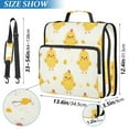 thumbnail image 3 of ALAZA Zipper Binder Chickens Cartoon Cute 3 Ring Trapper Keeper File Folder Organizer Bag, 3 of 8