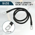 thumbnail image 3 of Cable de inversor de batería marina para automóvil 5/16"-3/8" 2 pies cable de cobre de batería negro, 3 of 7