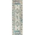 thumbnail image 2 of JONATHAN Y CALIFORNIA VINTAGE 2 x 8 Runner Rug, Osuna Diamond Vintage Medallion - Indigo Blue/Ivory, CAV103A-28, 2 of 4