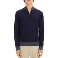 thumbnail image 1 of Theory Mens Quarter Zip Pullover Sweater, Azul, Mediano, 1 of 2