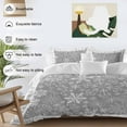 thumbnail image 3 of Winter Snowflakes Bedding Duvet Cover Set Twin Size 4 Pieces Christmas Abstract Art Gray Background Bedding Set with Zipper Closure, 1 Comforter Cover 68x86 Inches 1 Flat Sheet & 2 Pillow Cases, 3 of 7