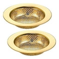 thumbnail image 2 of Filtro para atrapar el pelo, accesorio eficaz para fregadero de borde ancho y redondo, colador para fregadero de cocina, desagüe de lavandería y baño. oro, 2 of 8