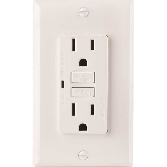 PREFERRED INDUSTRIES GIDDS-2498568 Gfci Receptacle, White, Nema 5-15R, 120 Volts, 15 Amps-2498568
