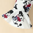 thumbnail image 7 of ZHUASHUM Summer Boys Girls Outfits Long Sleeve Romper Bodysuit Cartoon Dairy Cow Prints Bell Bottoms Pants Outfits Rd1,0-3 Months, 7 of 7