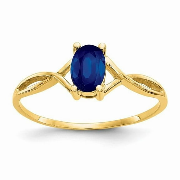Primal Gold 10 Karat Yellow Gold Genuine Sapphire Birthstone Ring
