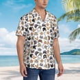 thumbnail image 5 of Xecao Cute Cats print Hawaiian shirt - a stylish short-sleeve button-down for men, perfect for casual beach and tropical outings., 5 of 9