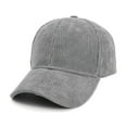 thumbnail image 2 of Penkiiy Unisex Corduroy Baseball Cap Vintage Solid Color Adjustable Trucker Cap Hat for Outdoor Travel Gray, 2 of 4