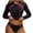 #0332-Hot Pink, variant on Women Rash Guard Sets Color Block Trim Long Sleeves with High Cut Bottoms Swimsuits Surfing Beach Vacation Bathing Suits Gift