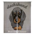 thumbnail image 1 of ABPHQTO Póster Retrato Perro Dachshund Japonés Noren Cortina Puerta Ventana Tratamiento Cortinas 105x120 cm, 1 of 1