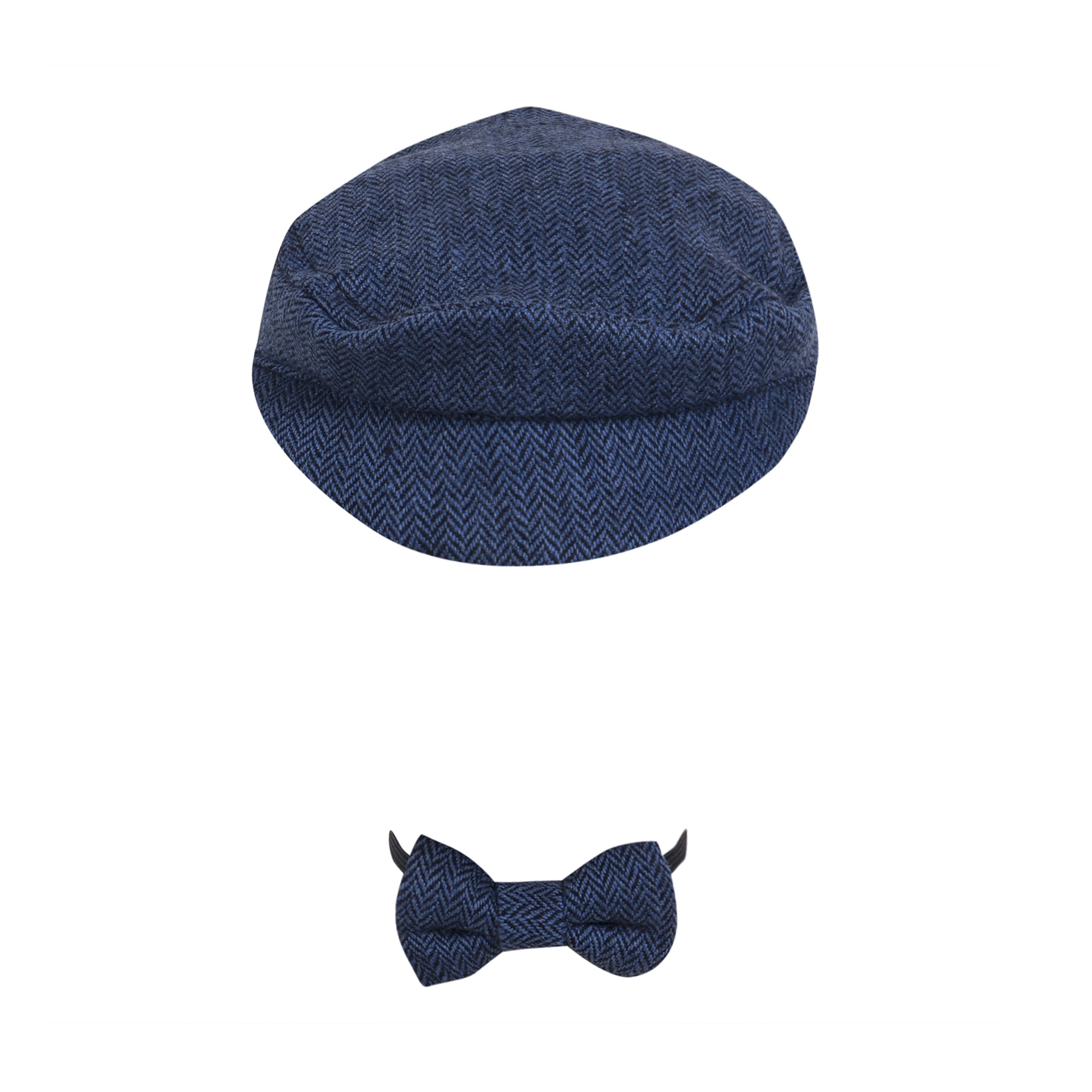 Baby Newborn Peaked Beanie Cap Hat Bow Tie Photo Photography Prop Outfit Set 