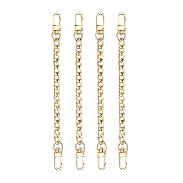 Sonducket 4Pieces Metal Flat Chain & Purse Strap Extender Strap Accessory / Chain Bolsas de mensajero y de hombro Oro 4 piezas