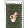 thumbnail image 6 of Woodland Arrow Green and White Fitted Crib Sheet by Sweet Jojo Designs, 6 of 6