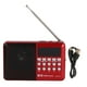 thumbnail image 1 of Radio portátil AM FM con tarjeta de memoria, reproducción de MP3, funciona con pilas, antena externa ergonómica, radio de bolsillo, 1 of 14