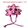 thumbnail image 3 of Fun Dinosaur Hat Slouchy Children Costume Hats Halloween Gift Warm Large Crocheted Hat Slouchy Hat Halloween Photo Props Purple, 3 of 4