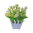 thumbnail image 2 of Travelwant Artificial Flowers Potted European Style Design Silk Arrangements Bonsai House Office Restaurant Table Centerpieces Windowsill Decor Daisy, 2 of 7