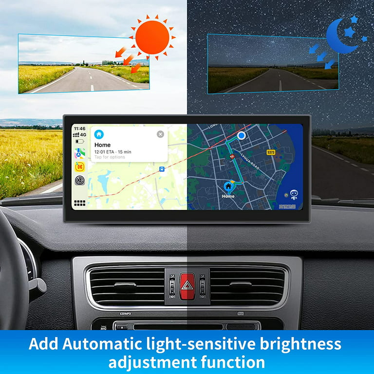 Road Top 2023 Upgrade Wireless Apple Carplay & Android Auto, Newest 8.9  Inch Full HD Touch Screen Portable Car Radio Receiver, Car Stereo with  Mirror Link, Navigation, Bluetooth, Camera 