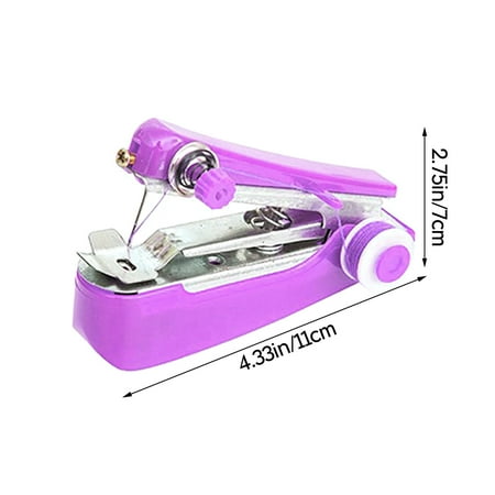 Tanune Clearance! Stationery Portable Needlework Cordless Mini Hand-Held Clothes Fabrics Sewing Machine  Office Cabinet 1X Mini Sewing Machine