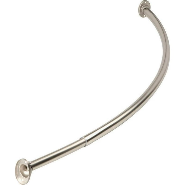 Simple Spaces Adjustable Curved Shower Curtain Rod, Steel
