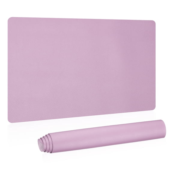 Uxcell 24"x13" Large Desk Mat, PU Leather Dual Side Large Desk Pad, Purple