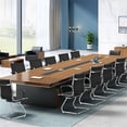 thumbnail image 2 of Pemberly Row Chaises de Bureau Contemporaines en Polyuréthane Noir (Ensemble de 4), 2 of 11