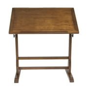 Studio Designs Vintage Drafting Drawing Table with Adjustable 36 Wide Top, Rustic Oak