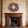 thumbnail image 4 of Lilixerw 17 inch Spring Summer Flower Wreaths for Front Door,Artificial Colorful Floral Door Wreaths with Lavender Daisies Green Leaves Farmhouse for Outside Home Window Decor, 4 of 6