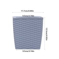 thumbnail image 2 of Medium-Sized Squares Plastic Planter With Faux Rattan Texture And Selfs-Watering Pot For Home Decor Green Plants And s, 2 of 6