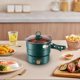 thumbnail image 1 of Estufa eléctrica,Olla eléctrica dividida para cocinar,olla antiadherente,duradera,Olla caliente eléctrica de 1,6 l para fideos,pasta,filete,huevo,Sartén multicocina plegable Cocina, 1 of 10