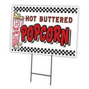 SignMission C-1216 Popcorn 12 x 16 in. Popcorn Yard Sign & Stake