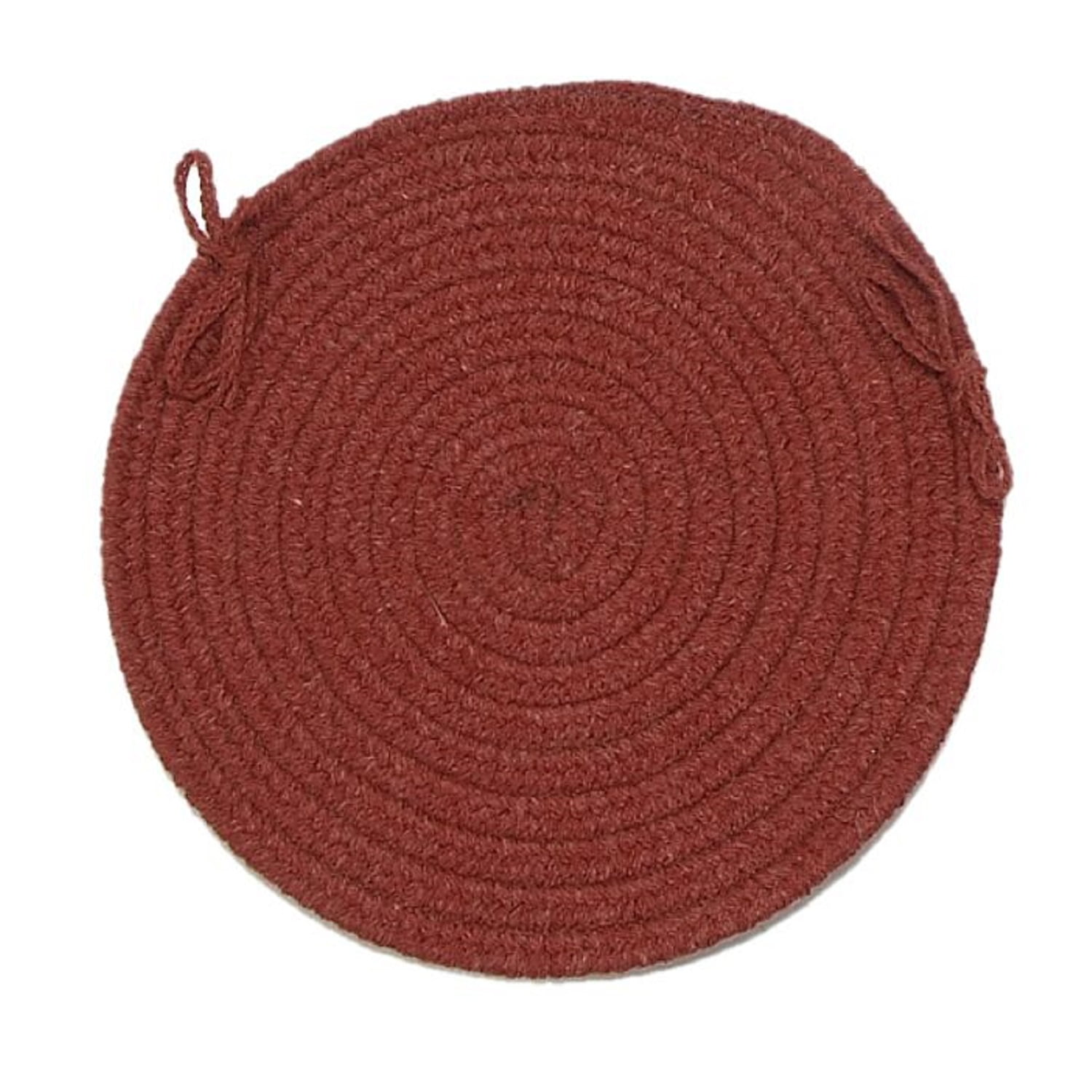 15" Red Braided Chair Pad