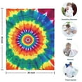 thumbnail image 4 of Colorful Rainbow Tie Dye Spiral Pattern Blanket,Comfortable Soft Flannel Throw Blanket,All Season,Warm Lightweight Blankets for Sofa Bed Couch Living Room Chair,30"x40", 4 of 4