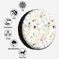 thumbnail image 6 of Kdxio Wildflower Watercolor for Tire Cover Wheel Protectors Tyre Covers Weatherproof Wheel Covers Universal Fit for Trailer Rv SUV Truck Camper Travel Trailers 14 inch, 6 of 8